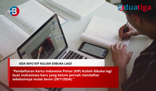 Pagi Ini di depan komputer ada Info KIP Kuliah Dibuka Lagi!