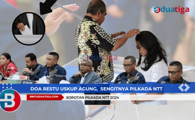 
Doa Restu Uskup Agung Berpadu dengan Sengitnya Pilkada NTT (Images kreative: britaduatiga.com/Agustus2024)