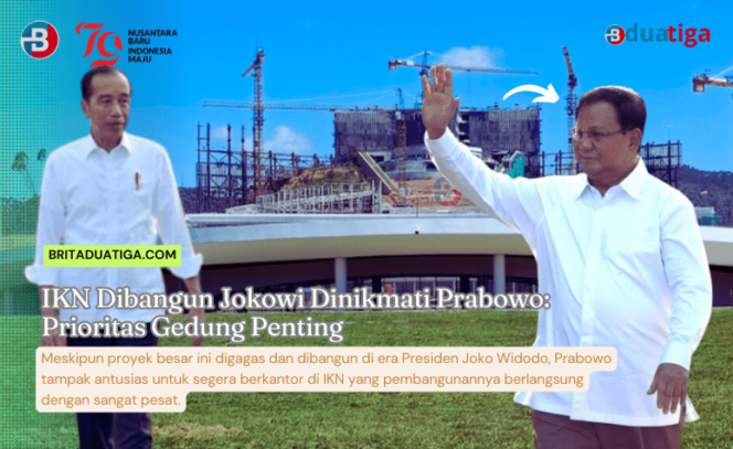 
IKN Dibangun Jokowi Dinikmati Prabowo dan siap Lanjutkan Prioritas Gedung Penting (gambar kreative yakang admin/britaduatiga.com)