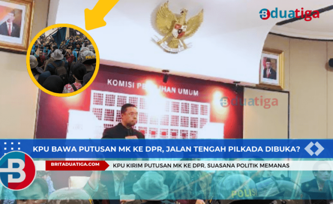 
KPU Bawa Putusan MK ke DPR, Jalan Tengah Pilkada Dibuka (gambar ilustrasi britaduatiga.com/Agustus2024)