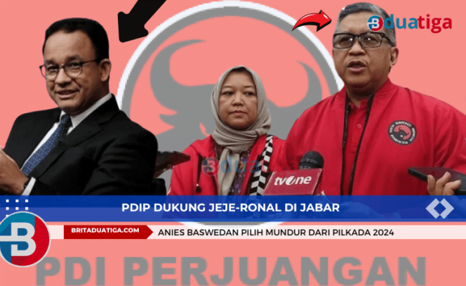 
PDIP Dukung Jeje-Ronal di Jabar, Anies Baswedan Pilih Mundur dari Pilkada 2024 (Ilustrasi images britaduatiga.com/Agustus2024)
