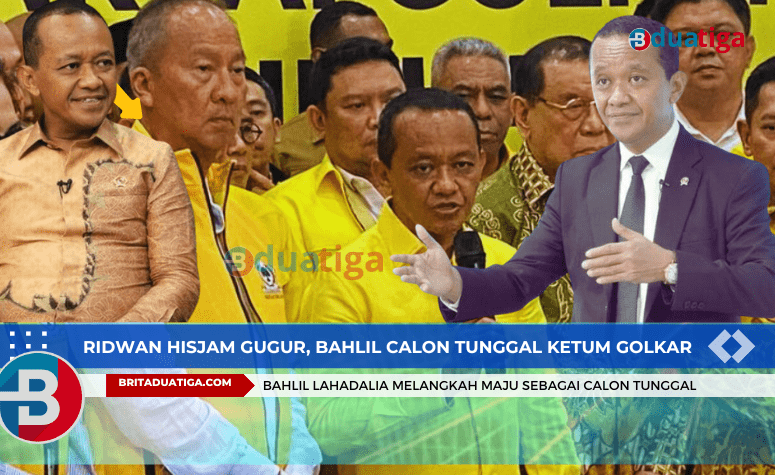 Ridwan Hisjam Gugur, Bahlil Tunggal Menuju Ketum Golkar