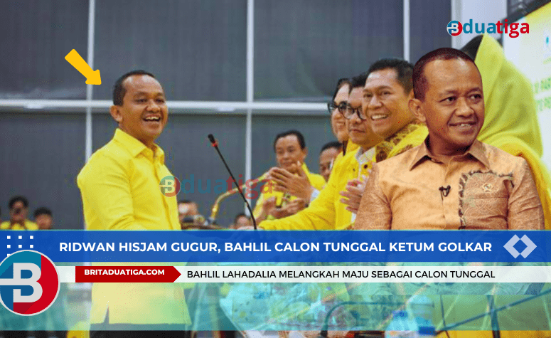 Ridwan Hisjam Gugur, Bahlil Tunggal Menuju Ketum Golkar