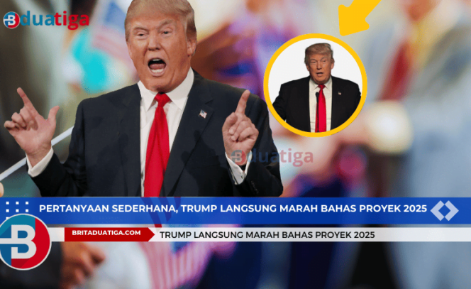 
Pertanyaan Sederhana, Trump Langsung Marah Bahas Proyek 2025 (gambar ilustrasi britaduatiga.com/Agustus2024)