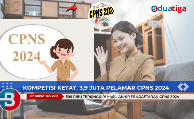 
3,9 Juta Bersaing, 599 Ribu Tersingkir! Hasil Akhir Pendaftaran CPNS 2024 (Images Ilustrasi britaduatiga.com/Sep2024)