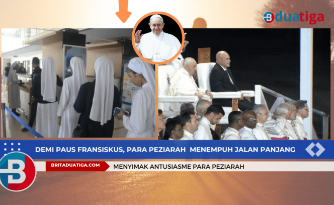 
Demi Paus Fransiskus, Peziarah Papua Nugini rela jalan kaki, sementara Peziarah Indonesia Mandiri Masuk Lewat PLBN Motaain ((images kreative britaduatiga.com/Sep2024)