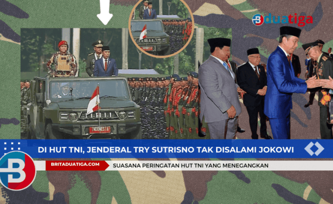 
Drama di HUT TNI, Jenderal Try Sutrisno Tak Disalami Jokowi, Istana Klartifikasi (Kreative Images/britaduatiga.com/Okb2024)