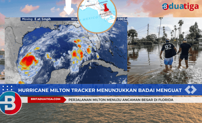 
Hurricane Milton Tracker menunjukkan badai menguat, Florida bersiap menghadapi dampak (Kreative Images/britaduatiga.com/Okb2024)