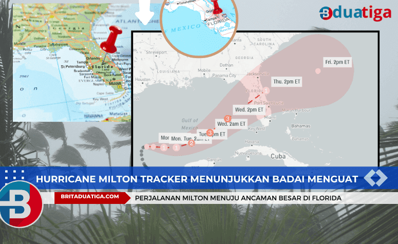 Hurricane Milton Tracker menunjukkan badai menguat, Florida bersiap menghadapi dampak