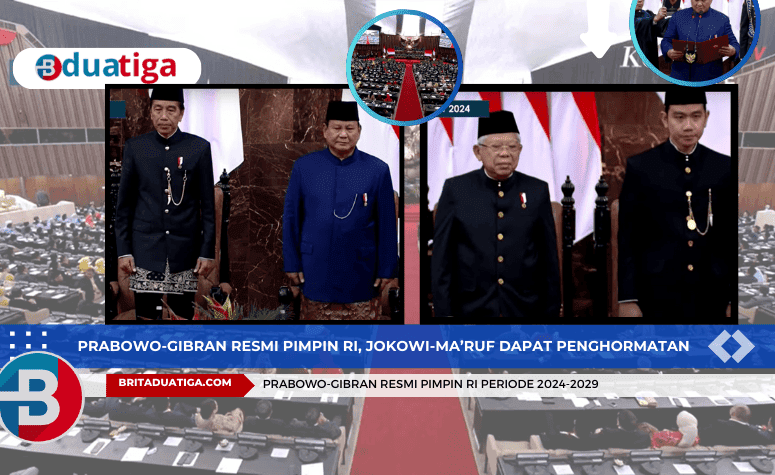 Prabowo-Gibran Resmi Pimpin RI Jokowi-Ma’ruf Dapat Penghormatan Terakhir, Anies Hormat Prabowo-Gibran