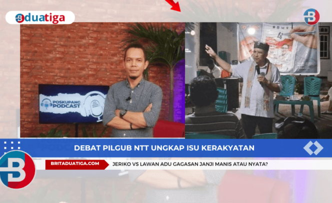 
Debat Pilgub NTT ungkap isu kerakyatan, sementara Jeriko vs Lawan Adu Gagasan Janji Manis atau Nyata? (yb-kreative images/britaduatiga.com/arsipadmin/2024)