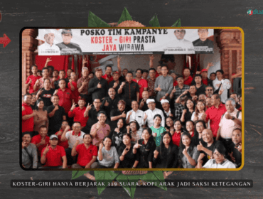 Koster-Giri Hanya Berjarak 319 Suara, Kopi Arak Jadi Saksi Ketegangan (yb-kreative images/britaduatiga.com/design2024)